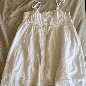 Cotton eyelet mini dress